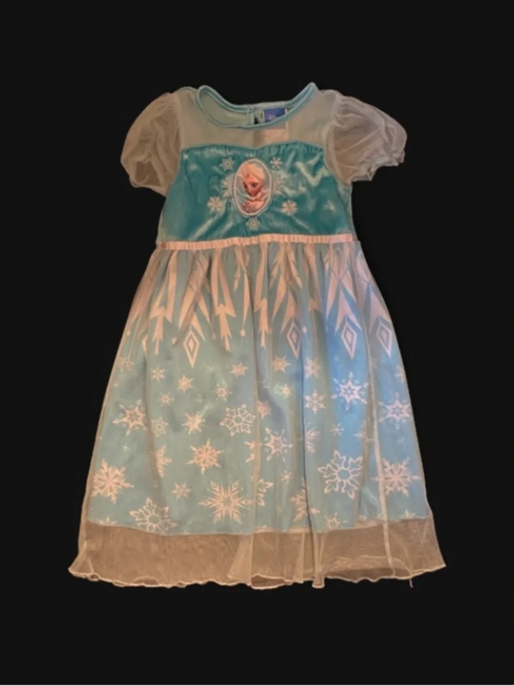 Disney Frozen Light Blue and White Elsa Nightgown Pajama Dress